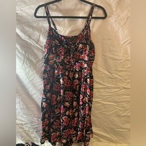Floral dress with lace up front torrid 0